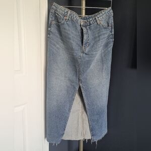 Long Denim Skirt XL